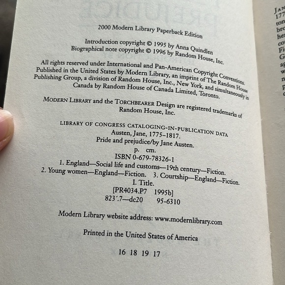 Pride and Prejudice by Jane Austin, novel, used books, book - Picture 5 of 7